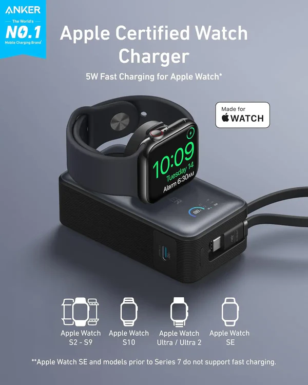 Anker MagGo Power Bank  10K  35W For Apple Watch  USB C view 3