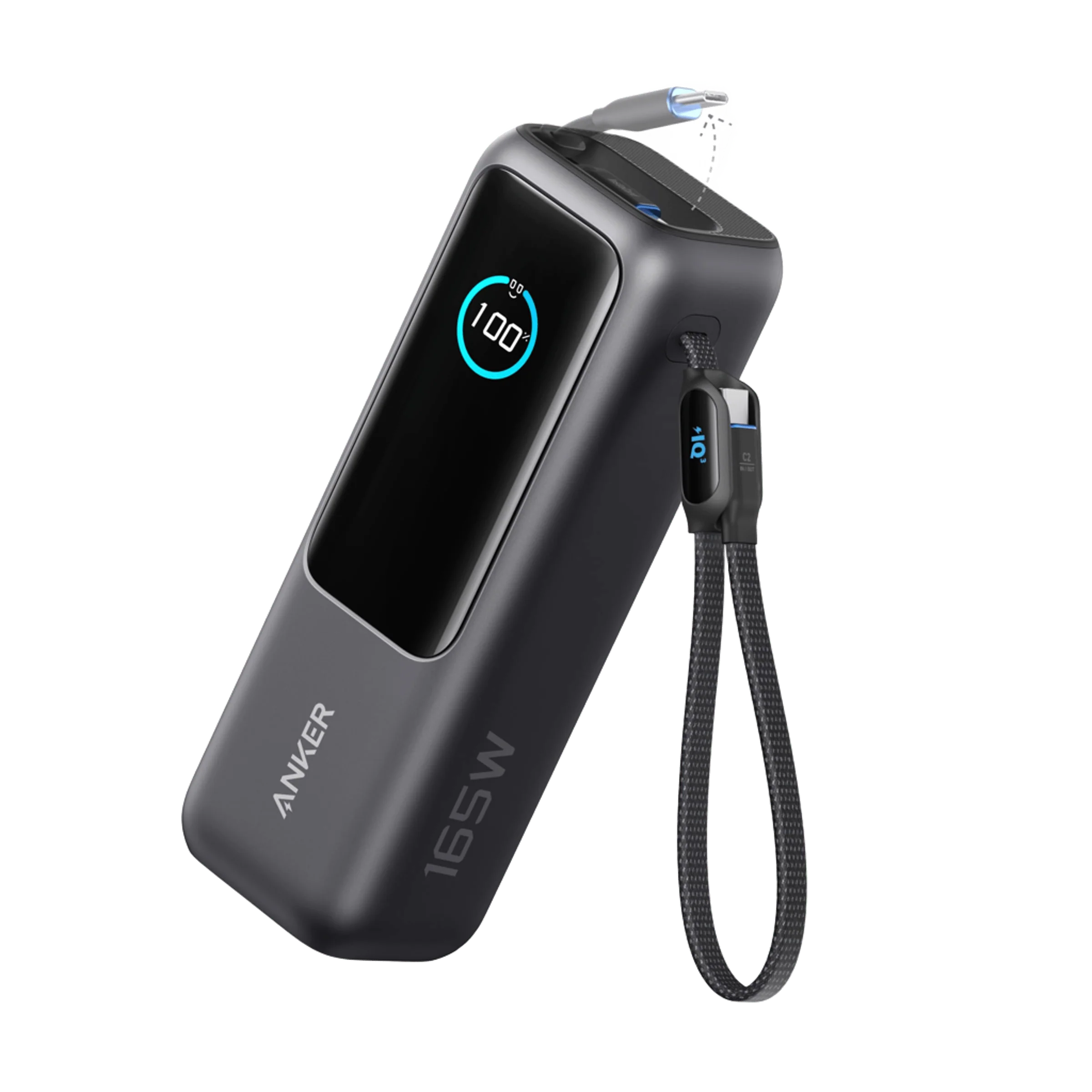 Anker Power Bank (25K, 165W, Built-In USB-C and Retractable Cable) view 2