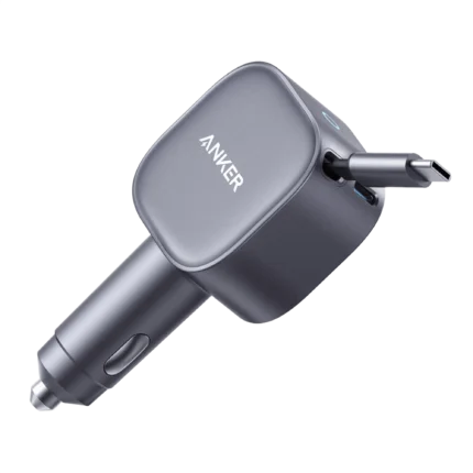Anker Nano Car Charger (75W, USB-C Port, Built-In Retractable USB-C Cable) view 2
